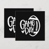 ゲームデイ フットボール シーズン 面白い メンズ レディース チーム スポーツ 招待状 (正面/裏面)