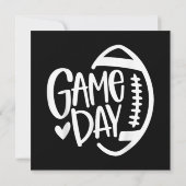 ゲームデイ フットボール シーズン 面白い メンズ レディース チーム スポーツ 招待状 (裏面)
