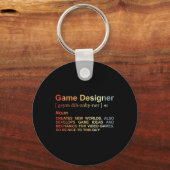 ゲームデザイナーの定義 ゲームプログラマー ゲーム開発 キーホルダー (正面)