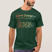 ゲームデザイナーの定義 レトロ Tシャツ (正面)