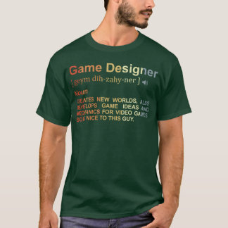 ゲームデザイナーの定義 レトロ Tシャツ