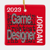 ゲームデザイナーエクストラナレカスタム セラミックオーナメント (正面)