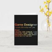 ゲームデザイナー定義ゲームプログラマゲーム開発 カード (黄色い花)