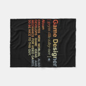 ゲームデザイナー定義ゲームプログラマゲーム開発 フリースブランケット (正面(横))