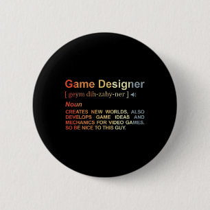 ゲームデザイナー定義ゲームプログラマゲーム開発 缶バッジ