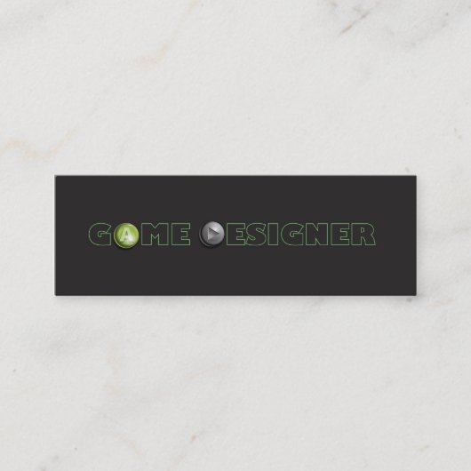 ゲームデザイナー細い名刺 スキニー名刺 (正面)