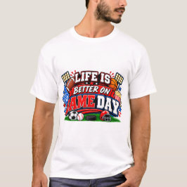 ゲームデーが最高の人生 Tシャツ