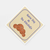 ゲームデーのバスケットボール観戦パーティー スタンダードランチョンナプキン (角)