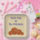 ゲームデーのバスケットボール観戦パーティー ペーパープレート (パーティー)