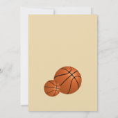 ゲームデーのバスケットボール観戦パーティー 招待状 (裏面)