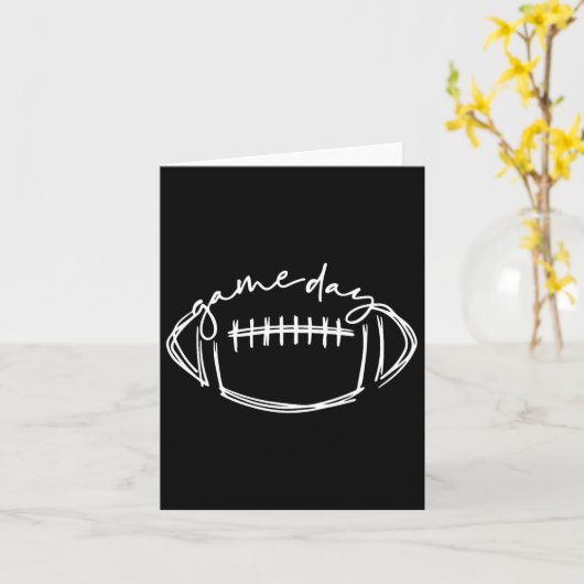 ゲームデーのフットボール ゲームデーの雰囲気 フットボール好きな人 カード (黄色い花)