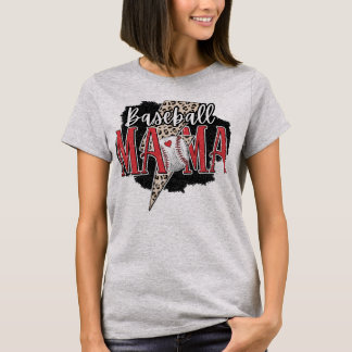 ゲームデーのベースボールマムTシャツ - ベースボール グラフィックTシャツ Tシャツ