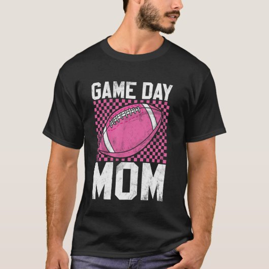 ゲームデーママ フットボールママ Tシャツ (正面)