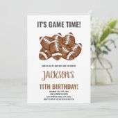 ゲームデー付き編集可能ボーイズスポーツパーティーカード 招待状 (スタンド正面)