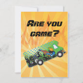 ゲームトラックパーティの招待状 招待状 (裏面)