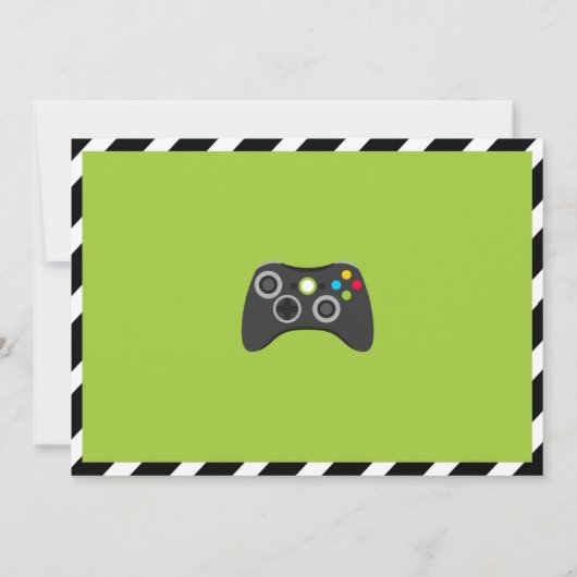ゲームトラックビデオゲーム誕生日招待状 招待状 (裏面)