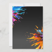 ゲームトラック カラフルバースデー 招待状 (裏面)