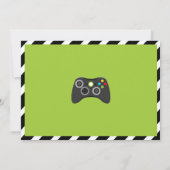 ゲームトラック ビデオゲーム バースデー招待状 招待状 (裏面)