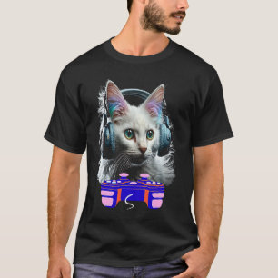 ゲームトルコ語アンゴラ猫プレーヤー動物ビデオゲーム Tシャツ