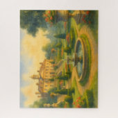 ゲームナイトの豪華なエステートガーデンシーン ジグソーパズル (縦)