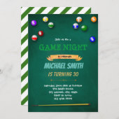 ゲームナイトアダルト誕生パーティーの招待 招待状 (正面/裏面)