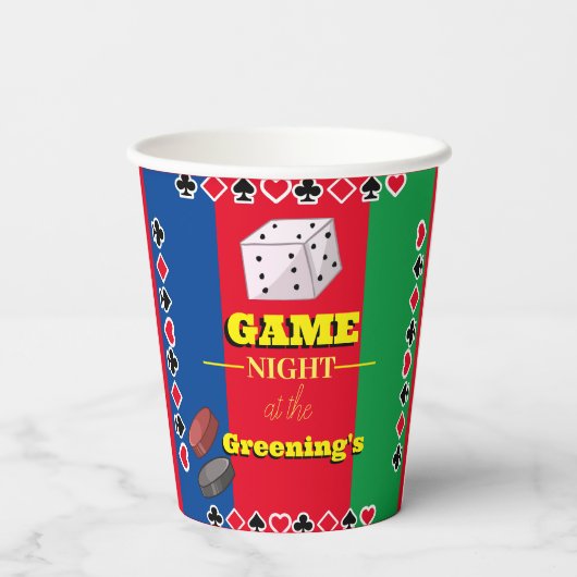 ゲームナイトテーマパーティー装飾ゲーム夜 紙コップ (裏面)