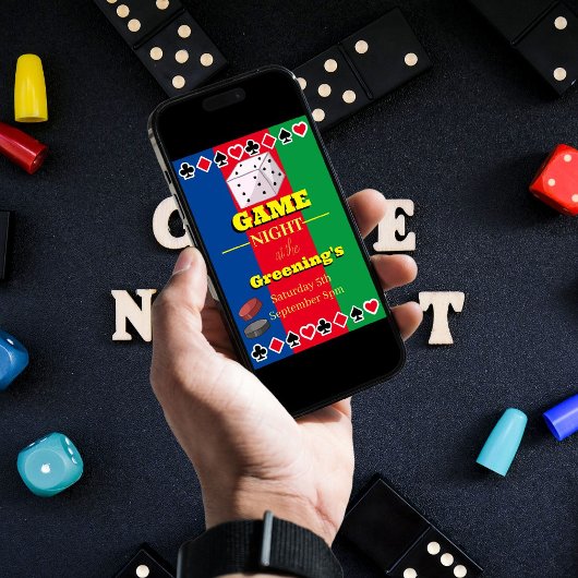 ゲームナイトパーティートランプのポーカーファミリーゲーム 招待状