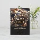 ゲームナイトパーティー誕生日 招待状 (スタンド正面)