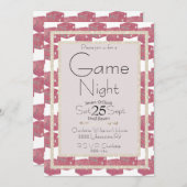 ゲームナイトピンク遊グリッターサイコロ 招待状 (正面/裏面)