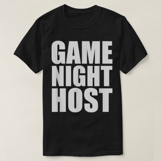 ゲームナイトホストボおもしろいードビデオゲーム Tシャツ (デザイン正面)