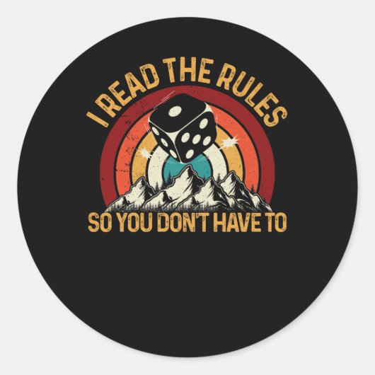 ゲームナイトボードゲー読ム私は規則だから私は行わない ラウンドシール (正面)