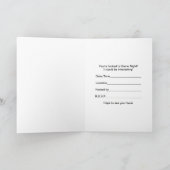 ゲームナイト招待状おもしろい、ティックタックトーカード 招待状 (内部)