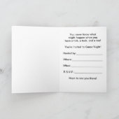 ゲームナイト招待状おもしろい、Tic Tac Toeカード 招待状 (内部)