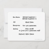 ゲームナイト招待状 招待状 (裏面)