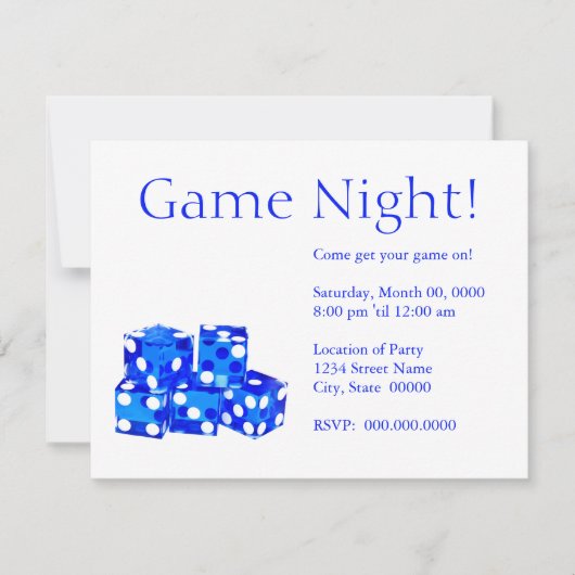 ゲームナイト招待状 招待状 (正面)