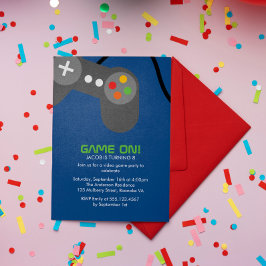 ゲームナイト誕生日パーティー 招待状