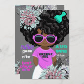 ゲームナイト誕生日招待状カード (正面/裏面)