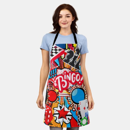 ゲームナイト エプロン (着用した状態)