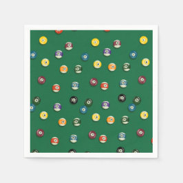 ゲームナイト バースデー ビリヤード プールテーブル スタンダードカクテルナプキン