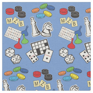 ゲームナイト、ボードゲーム、および単語のパズル ファブリック