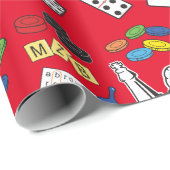 ゲームナイト、ボードゲーム、および単語のパズル ラッピングペーパー (ロールコーナー)