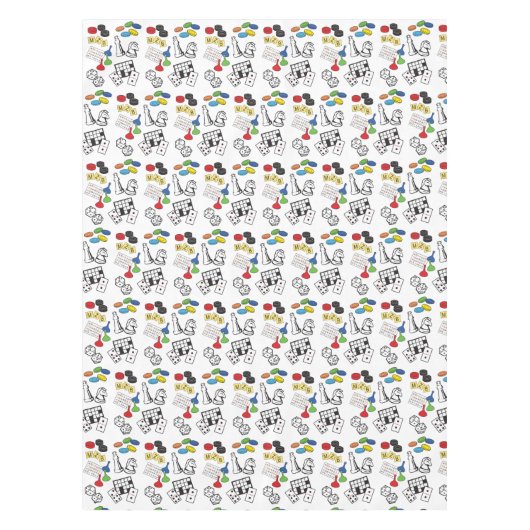 ゲームナイト、ボードゲーム、ワードパズル テーブルクロス (正面)