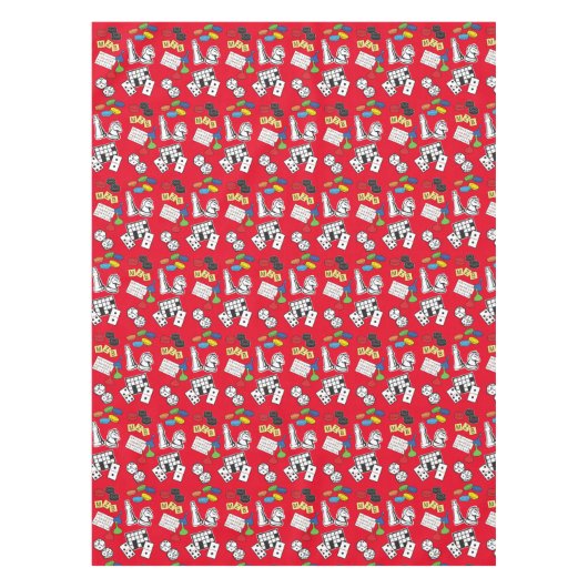 ゲームナイト、ボードゲーム、ワードパズル テーブルクロス (正面)