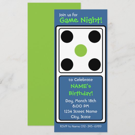 ゲームナイト！ 招待状 (正面/裏面)