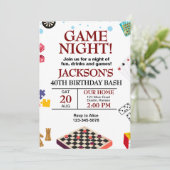 ゲームナイト 誕生日パーティー 招待状 (スタンド正面)
