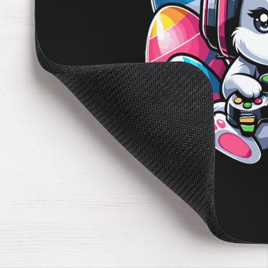 ゲームハッピーイースターデイバニー卵おもしろい少年たち マウスパッド (コーナー)