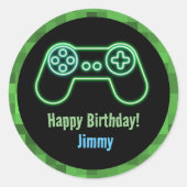 ゲームハッピーバースデー ラウンドシール (正面)