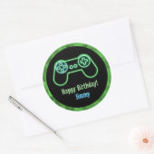 ゲームハッピーバースデー ラウンドシール (封筒)