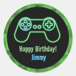 ゲームハッピーバースデー ラウンドシール