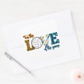 ゲームバレーボールのママLeopardの愛のために スクエアシール (封筒)